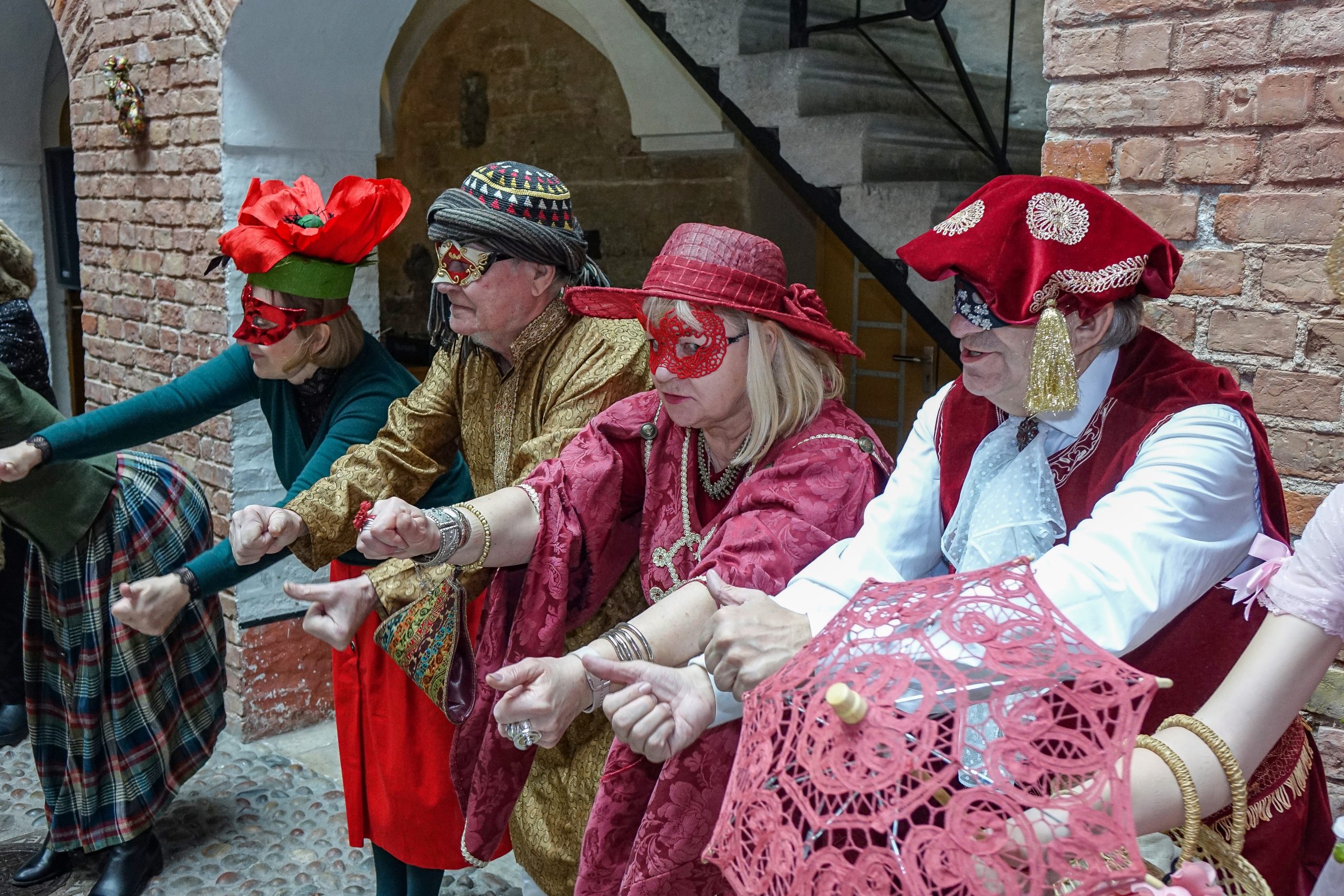 Karnevāls “Fasching in Ventspils” Livonijas ordeņa pilī. Vācu karnevāla tradīciju pasākums